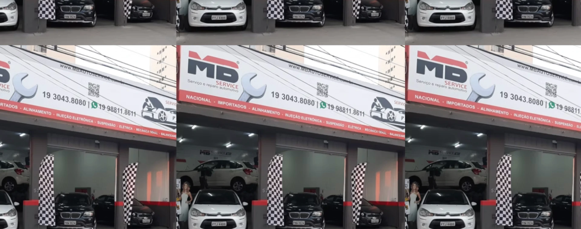 Fachada da MB Auto Service em Campinas